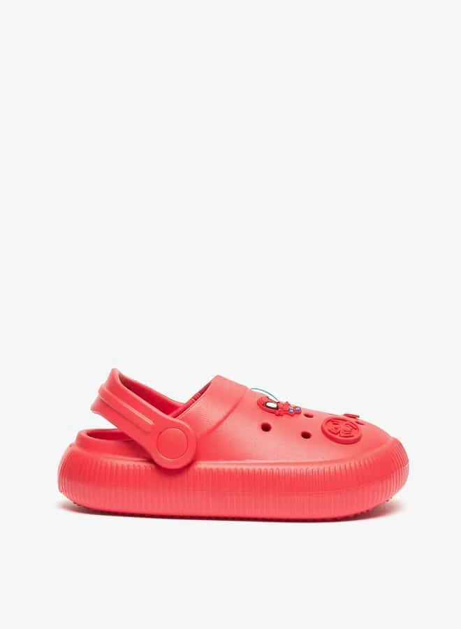 MARVEL Marvel Boys' Spider-Man Applique Slip-On Clogs with Backstrap