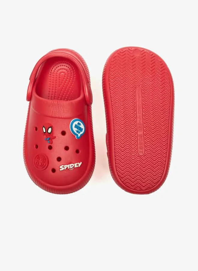MARVEL Marvel Boys' Spider-Man Applique Slip-On Clogs with Backstrap