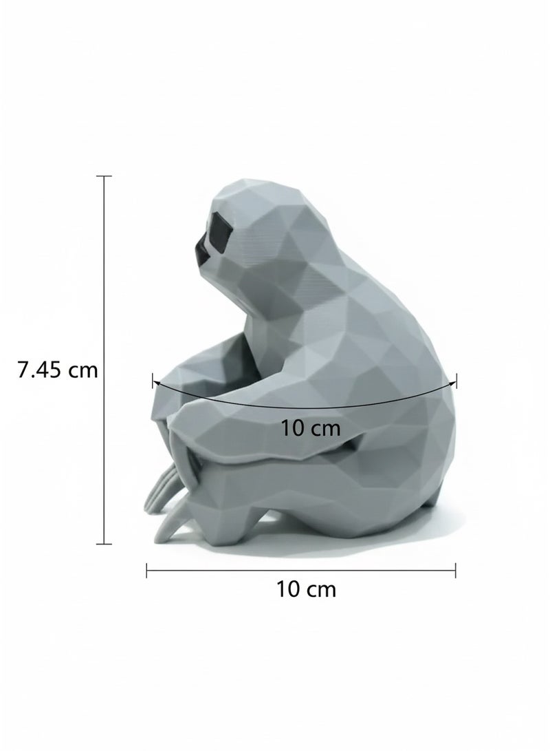 أخوة ثلاثي الأبعاد تمثال ديكور كوالا كسلان بتصميم تجريدي عصري – قطعة ديكور فنية للمكتب والمنزل - Image 5