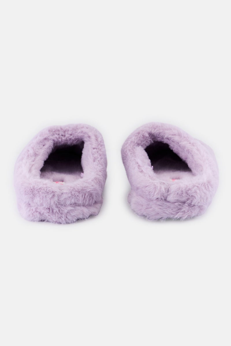 Barbie Women Barbie Slip On Bedroom Slippers, Purple  - Image 3