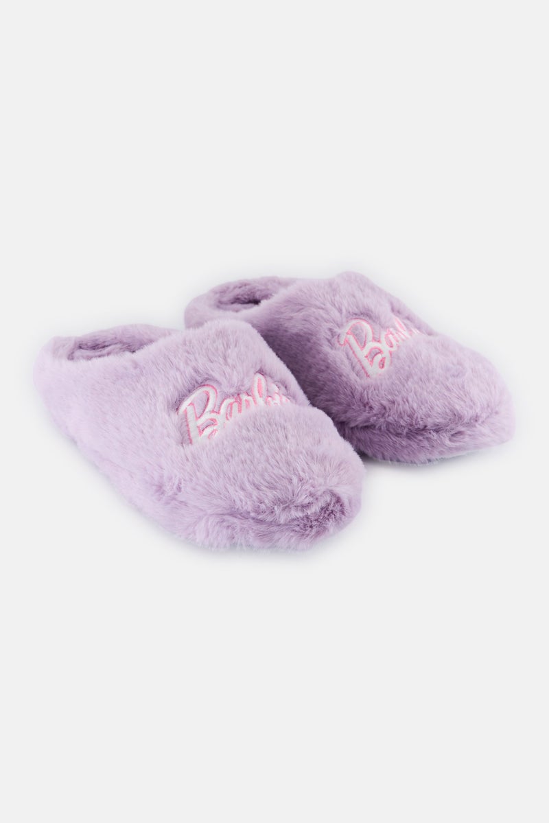 Barbie Women Barbie Slip On Bedroom Slippers, Purple  - Image 1