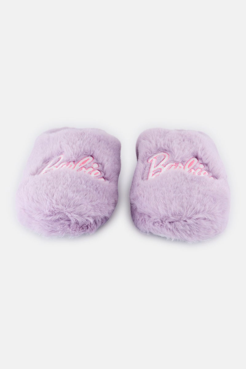 Barbie Women Barbie Slip On Bedroom Slippers, Purple  - Image 4