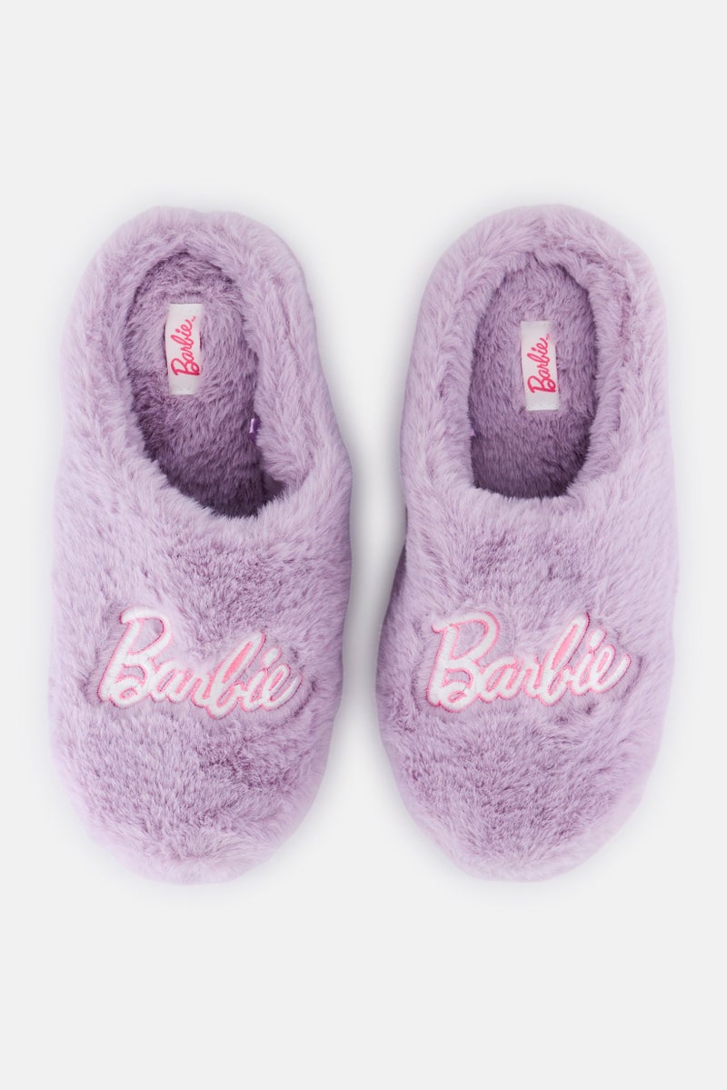 Barbie Women Barbie Slip On Bedroom Slippers, Purple  - Image 2