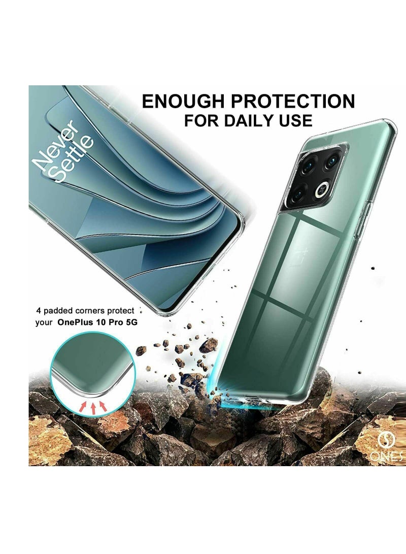 CATANES OnePlus 10 Pro 5G Clear Shockproof Case Ultra Slim Transparent Soft TPU Cover 6.7 inch - Image 4