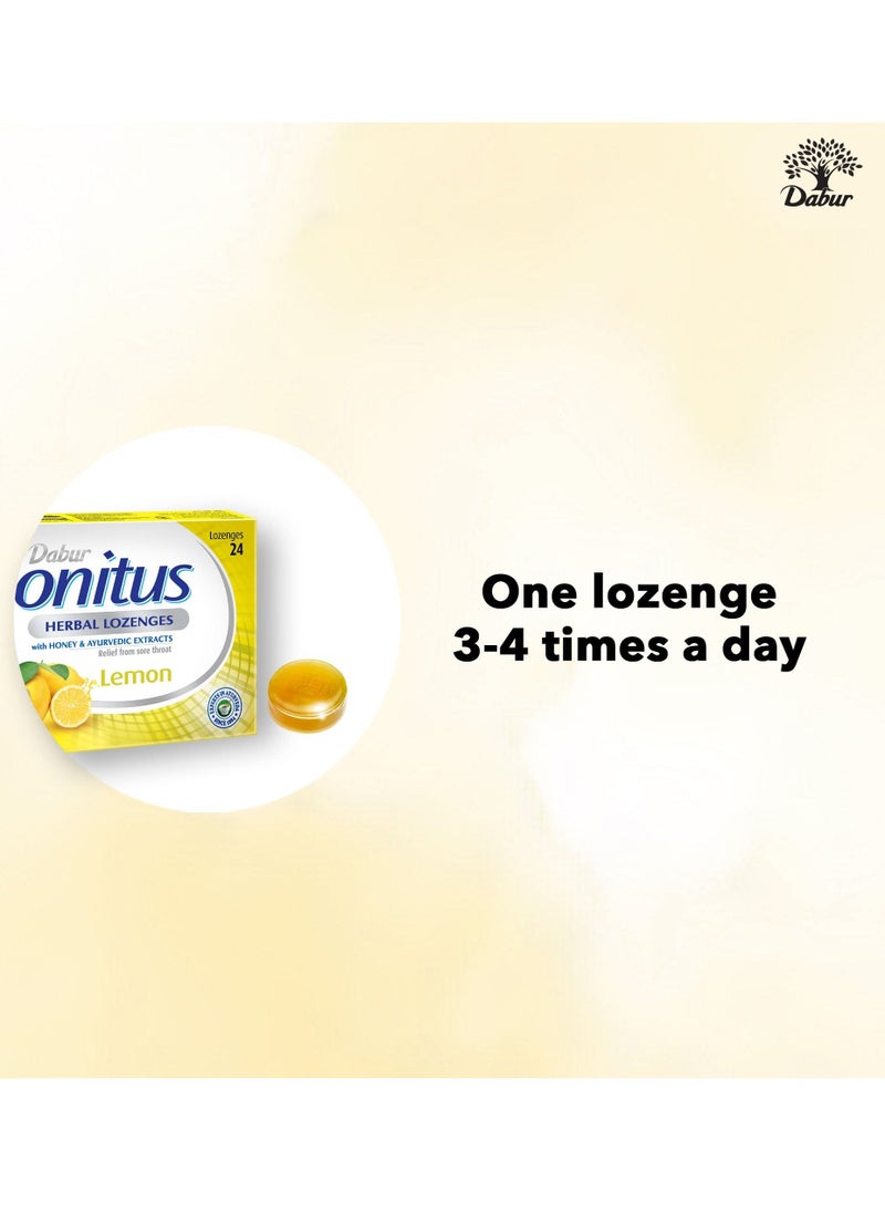 Dabur Honitus Herbal Lozenges with Lemon Flavor 24 Lozenges - Image 5