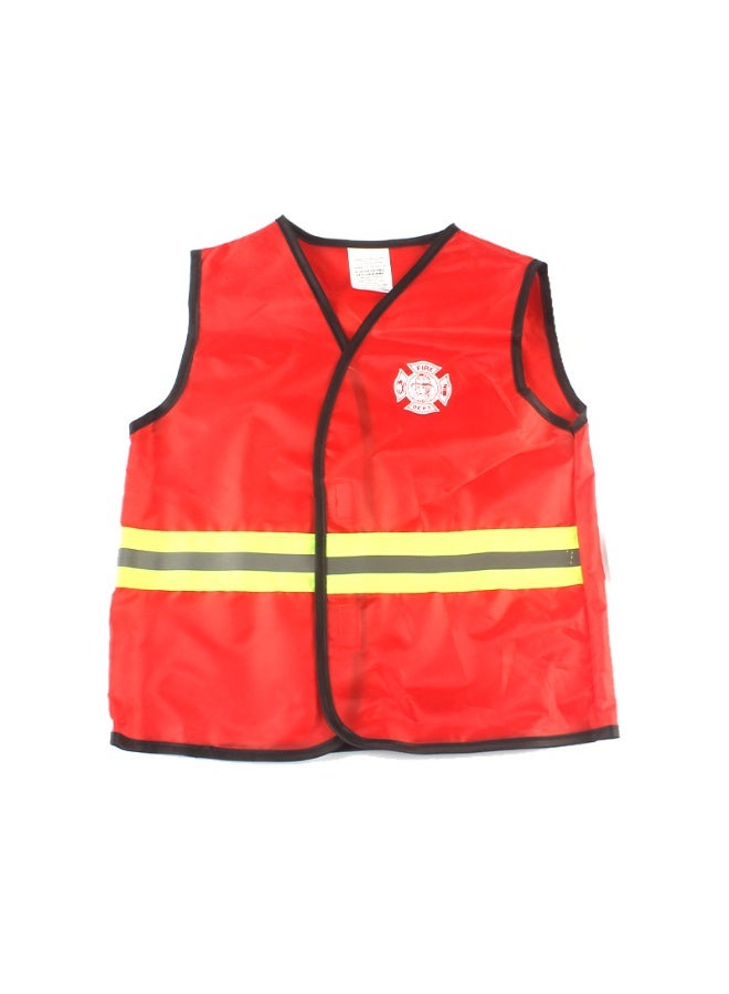 ميكسد مجموعة لعب الأدوار التنكرية لرجال الإطفاء مكونة من 6 قطع، فستان أطفال إطفاء مع قبعة رجل إطفاء حمراء وأدوات لعبة سترة، زي مهنة رجل الإطفاء، ألعاب لعب الأدوار التظاهرية، مجموعة ألعاب تعليمية للحفلات - Image 3