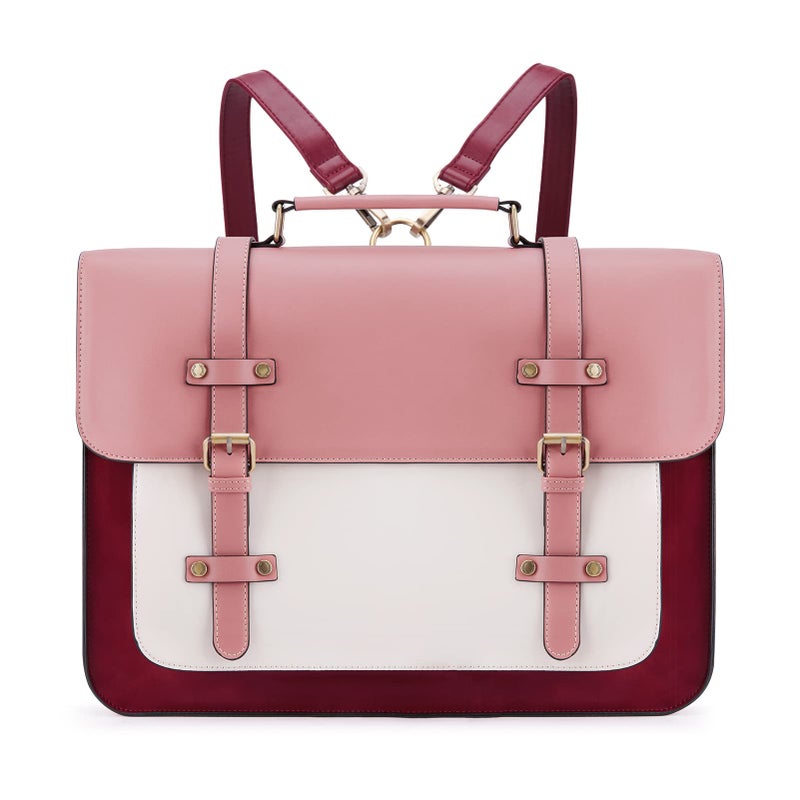 ECOSUSI Laptop Bag for Women Vegan Leather Messenger Bag Fashion Briefcase Backpack 15.6 inch Computer Satchel Bag - Image 1