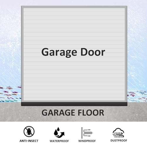 DGSL Universal Garage Door Seals Bottom Rubber, Garage Door Rubber Seal Strip Replacement, Weatherproofing Garage Door Weather Stripping with Nails (10 Feet) - Image 3