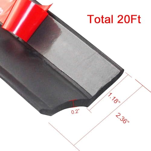 DGSL Universal Garage Door Seals Bottom Rubber, Garage Door Rubber Seal Strip Replacement, Weatherproofing Garage Door Weather Stripping with Nails (10 Feet) - Image 2