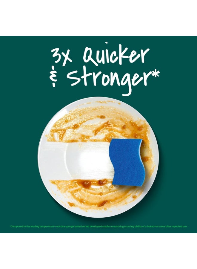 Scotch Brite Scotch-Brite Zero Scratch Scrub Sponge, 12 Kitchen Sponges for Cleaning Around the Home, Bathroom & More, Effective + Gentle Dish Scrubber, Best for Nonstick Pots and Pans, Safe on Most Surfaces - Image 5