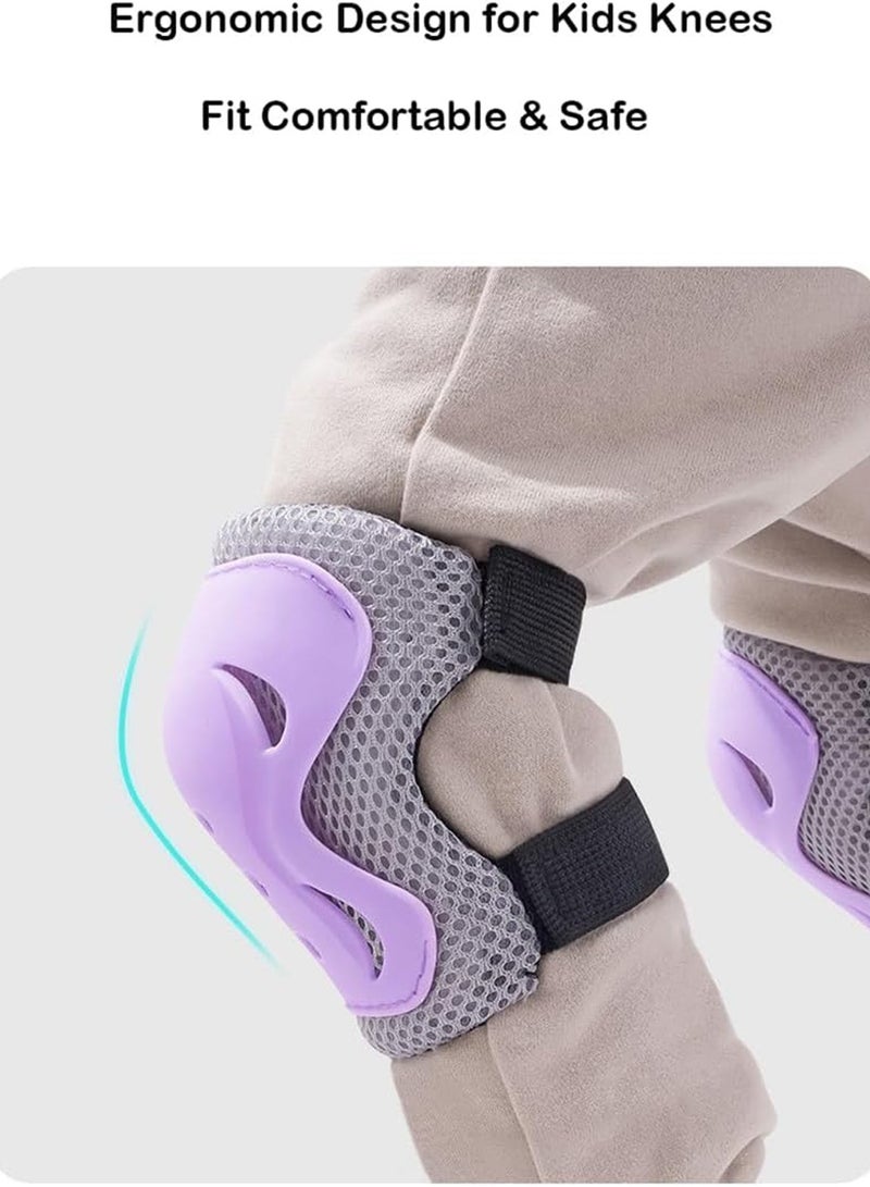 مونوج خوذة دراجة قابلة للتعديل للأطفال من سن 3 إلى 8 سنوات، خوذة تزلج مع وسائد ركبة وكوع وواقي معصم للتزلج وركوب الدراجات - Image 4