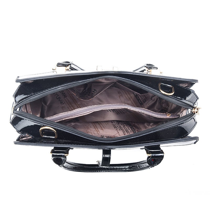 Fashion Bright Leather Women'S Handbag 2025 Large Capacity Crocodile Shoulder Crossbody Bag - Image 5