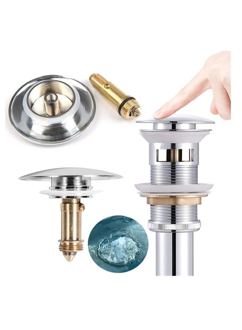 Stainless Steel Bathroom Sink Strainer Plug, Shiny Chrome Finish, Easy to Clean  - Image 2