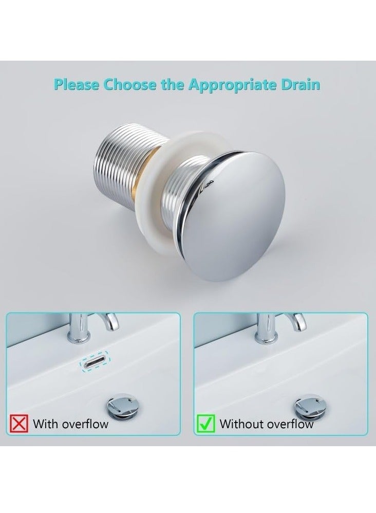 Stainless Steel Bathroom Sink Strainer Plug, Shiny Chrome Finish, Easy to Clean  - Image 3