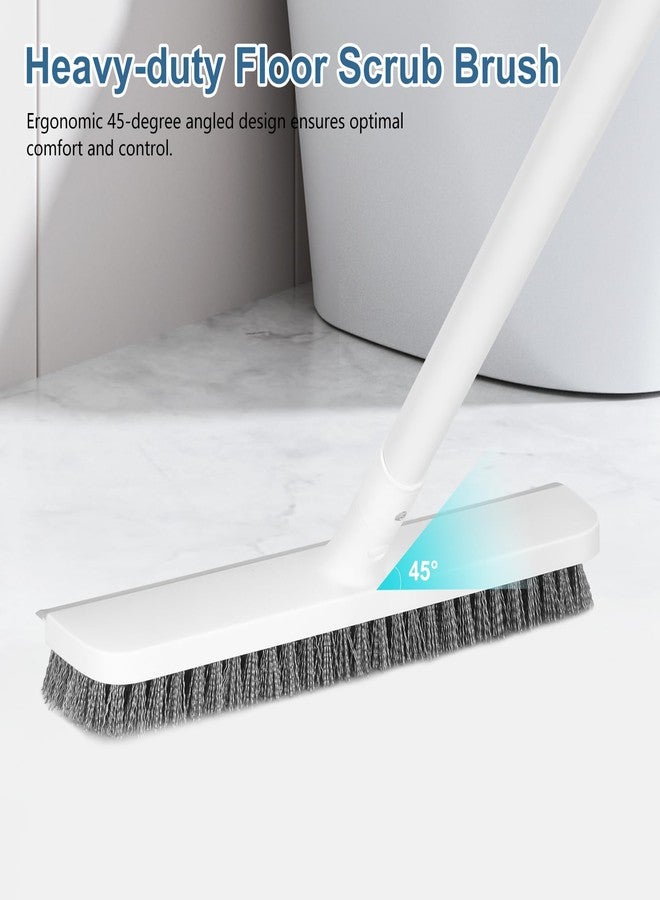 SetSail Floor Scrub Brush with 48-Inch Long Adjustable Handle 2 in 1 Scrape Brush Stiff Bristle Floor Scrubber for Cleaning Shower Bathroom Garage Kitchen Wall Deck Tub Tile - Image 4
