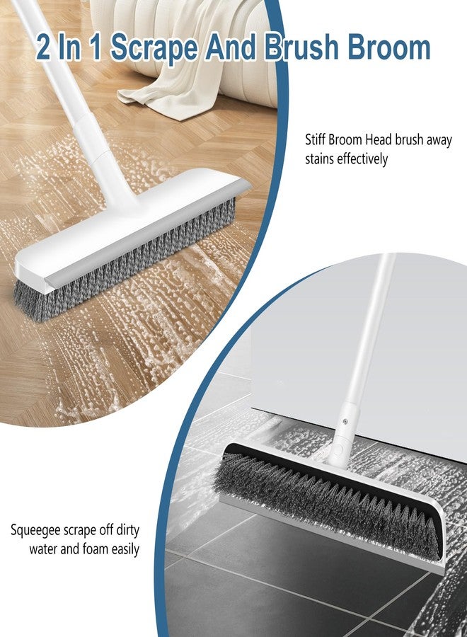 SetSail Floor Scrub Brush with 48-Inch Long Adjustable Handle 2 in 1 Scrape Brush Stiff Bristle Floor Scrubber for Cleaning Shower Bathroom Garage Kitchen Wall Deck Tub Tile - Image 5