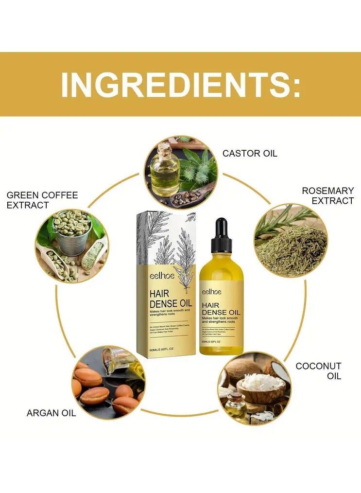 EELHOE 60ml Rosemary Hair Care Essential Oil, Long-Lasting Fragrance, Making Hair Smoother And Easier To Comb, Long-Lasting Hydration, Deeply Moisturizes Hair And Scalp, Keeping Hair Hydrated And Soft - Image 3