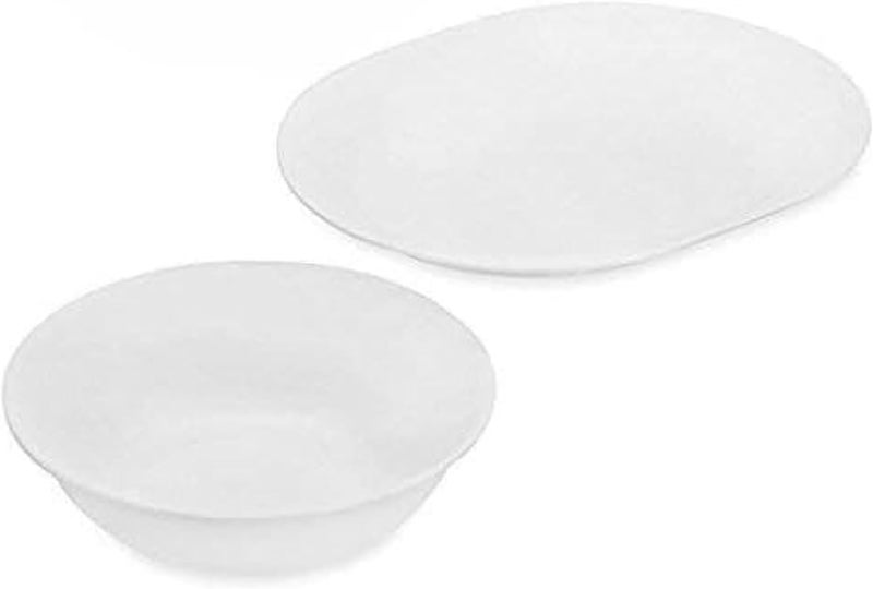 Corelle 1214Inch Serving Platter Winter Frost White  2Quart Serving Bowl Winter Frost White  Bundle Set of 2 1 Serving Platter and 1 Serving Bowl