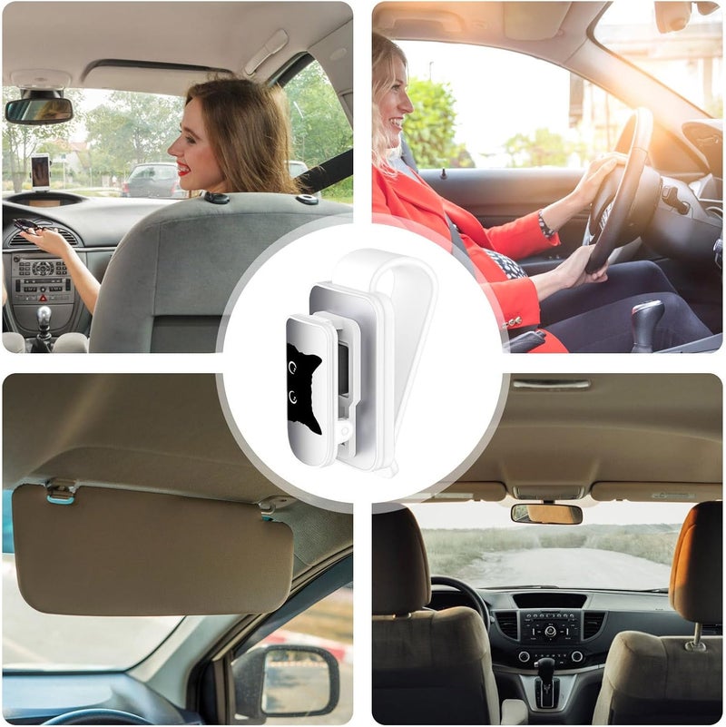 Sunglasses Holder for Car Visor,No Slip Organizer | Glasses Holder for Car | No Slip Ticket Card Clip Eyeglass Mount Women Men Sun Visor Automotive Truck SUV RV Storage Road Trip - Image 4
