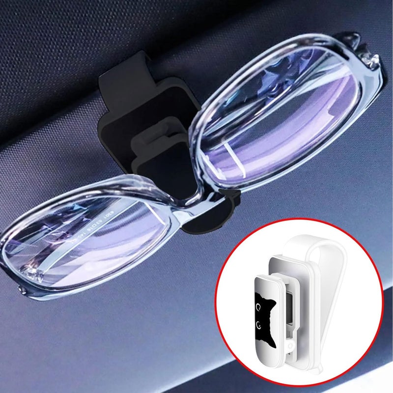Sunglasses Holder for Car Visor,No Slip Organizer | Glasses Holder for Car | No Slip Ticket Card Clip Eyeglass Mount Women Men Sun Visor Automotive Truck SUV RV Storage Road Trip - Image 3