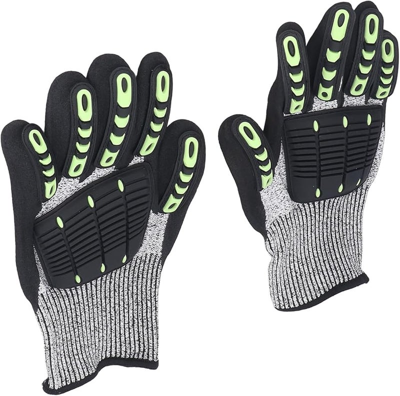Cut Mechanic Gloves For Warehouse Work And Demolition Black Large - Image 4
