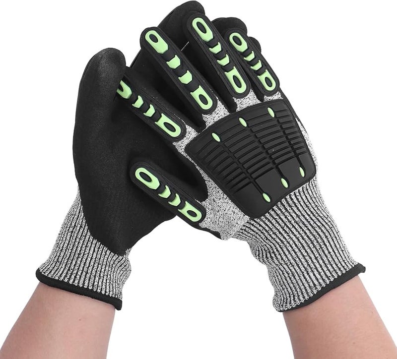 Cut Mechanic Gloves For Warehouse Work And Demolition Black Large - Image 3