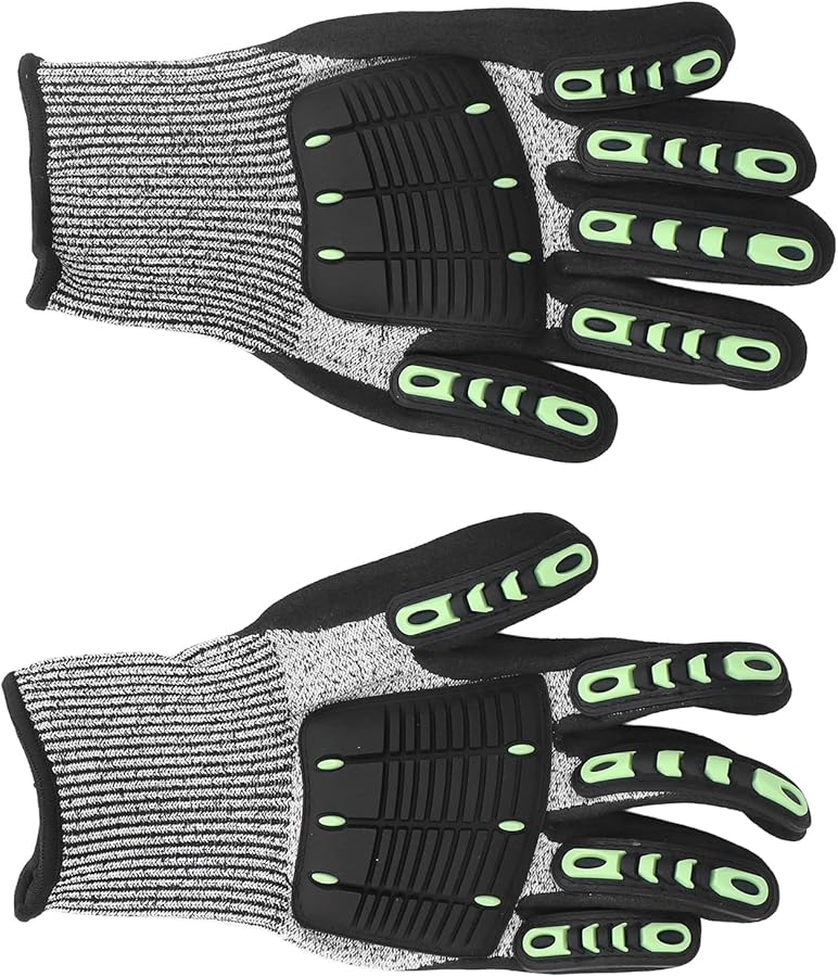 Cut Mechanic Gloves For Warehouse Work And Demolition Black Large - Image 5