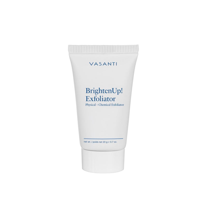 VASANTI BrightenUp! Exfoliator - Enzymatic Face Rejuvenator (20g) - Gentle Scrub Brightens Exfoliates Cleanses Skin Paraben Free Vegan Friendly Skincare - Image 1