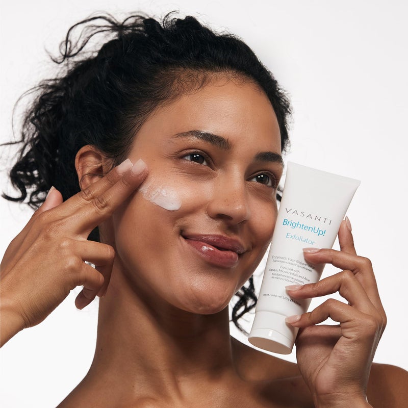 VASANTI BrightenUp! Exfoliator - Enzymatic Face Rejuvenator (20g) - Gentle Scrub Brightens Exfoliates Cleanses Skin Paraben Free Vegan Friendly Skincare - Image 2