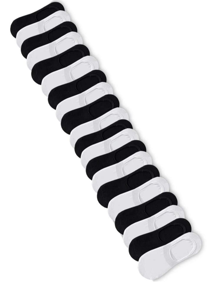 Invisible Socks Pack of 20 Pairs Multi Color White/Black - Image 4