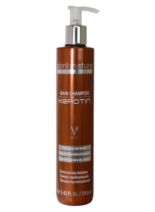 abril et nature - Professional Hairdressing Shampoo Keratin - Repairs and Restructures - For Dull Natural Hair - Ultra-Fast Action - Strengthening Treatment with Keratin - 250 ml - Image 1