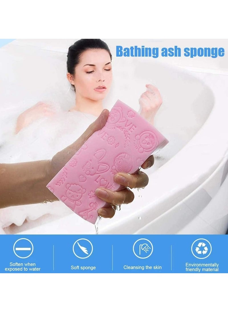 Loquat 3 Pcs Body Exfoliating Bath Sponge，Baby Cleaning Shower Brush Sponge For Baby Adults - Image 5