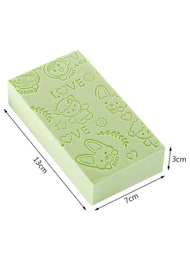 Loquat 3 Pcs Body Exfoliating Bath Sponge，Baby Cleaning Shower Brush Sponge For Baby Adults - Image 2