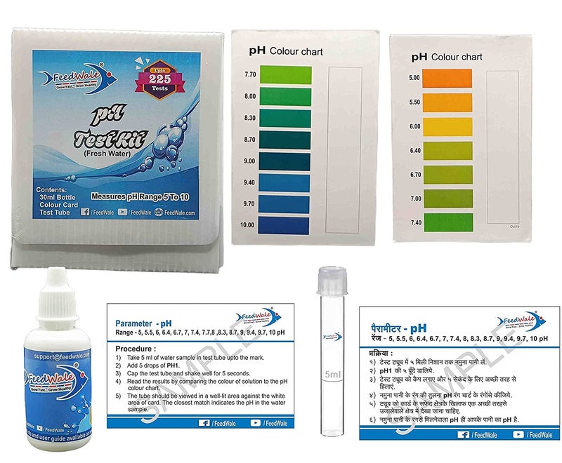 FeedWale Fresh Water pH Test Kit - 225 Tests Per Kit - Image 3
