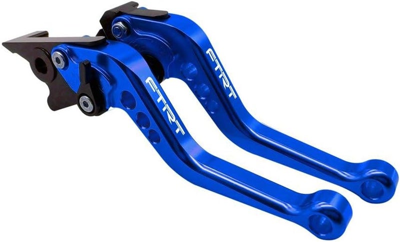 FTRT Short Brake Clutch Levers for Suzuki Motorcycles - Blue - Image 1