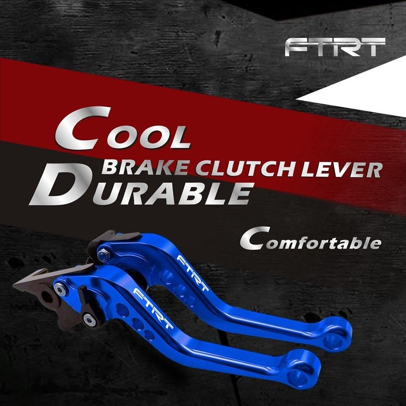 FTRT Short Brake Clutch Levers for Suzuki Motorcycles - Blue - Image 3