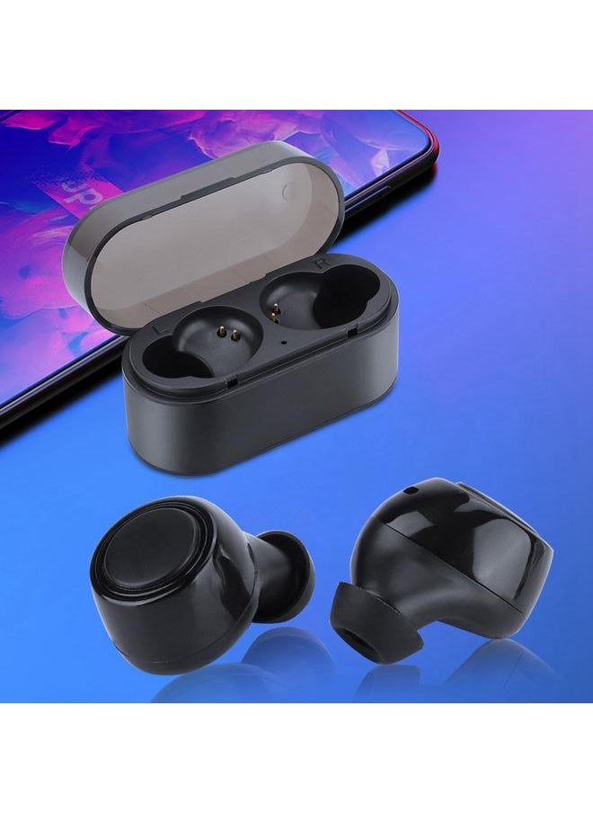 Thoraya Portable Bluetooth V5.0 Earphones TWS Wireless Headphone Earbuds HIFI Sound Effect (Black)  - Image 5