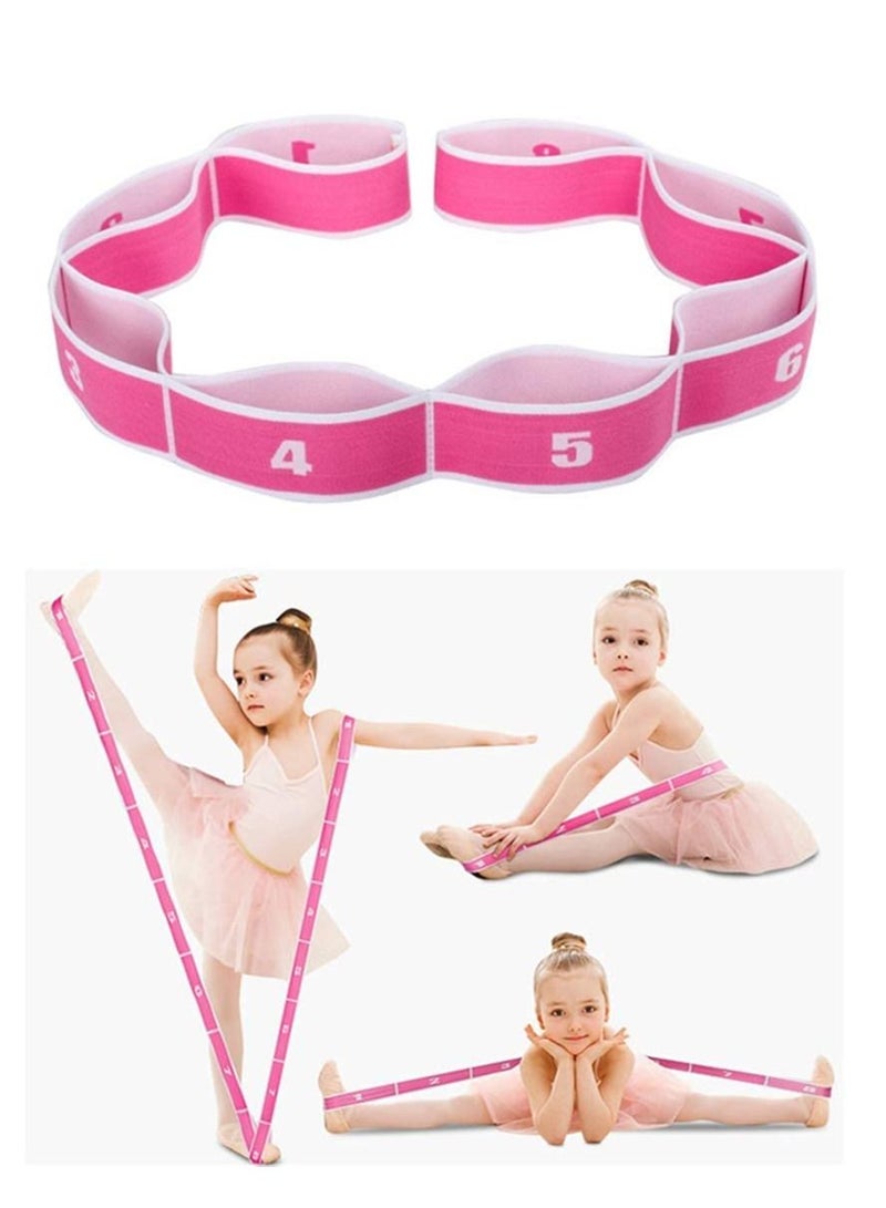 KASTWAVE Kids Yoga Pull Bands, Latin Dance Adult Yoga Stretch Bands Fitness Workout Accessories for Men, Women, Beginner (Pink)  - Image 1