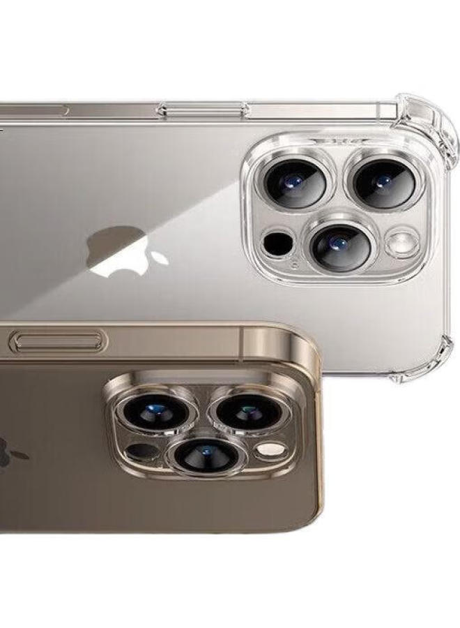 Divi [With Built-In Lens Protector] Phone Case For Apple Iphone 14 Pro, Protective Cover With Air Cushion, Shockproof, Ultra-Thin, Full Lens Protection, Silicone Soft Shell [Fully Transparent] - Image 3