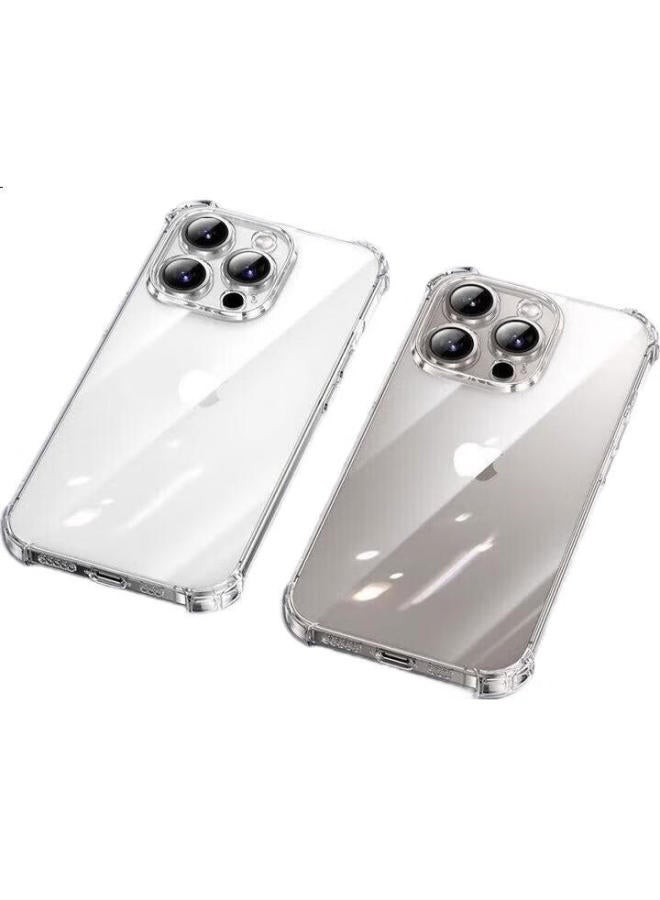 Divi [With Built-In Lens Protector] Phone Case For Apple Iphone 14 Pro, Protective Cover With Air Cushion, Shockproof, Ultra-Thin, Full Lens Protection, Silicone Soft Shell [Fully Transparent] - Image 1