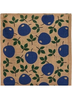 Kuber Industries Kuber Industries Grocery Bag | Jute Carry Bag | Reusable Shopping Bag | Zipper Grocery Bag with Handle | Vegetable Bag | Blue Apple Grocery Bag | Brown  - Image 5
