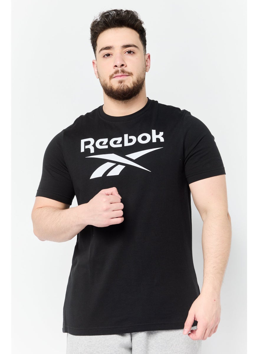 Reebok Men Sportswear Fit Short Sleeve Outdoor T-Shirt, Black  - Image 1