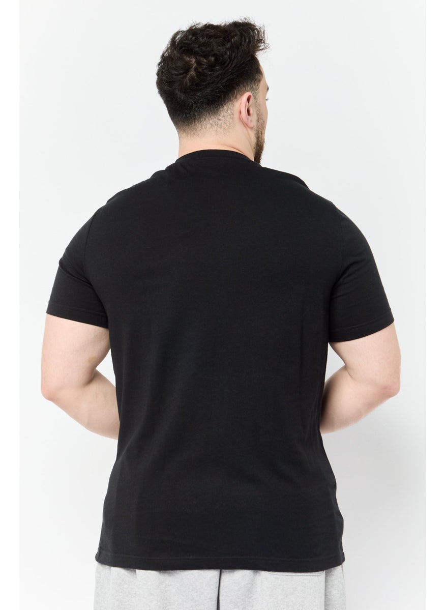 Reebok Men Sportswear Fit Short Sleeve Outdoor T-Shirt, Black  - Image 3