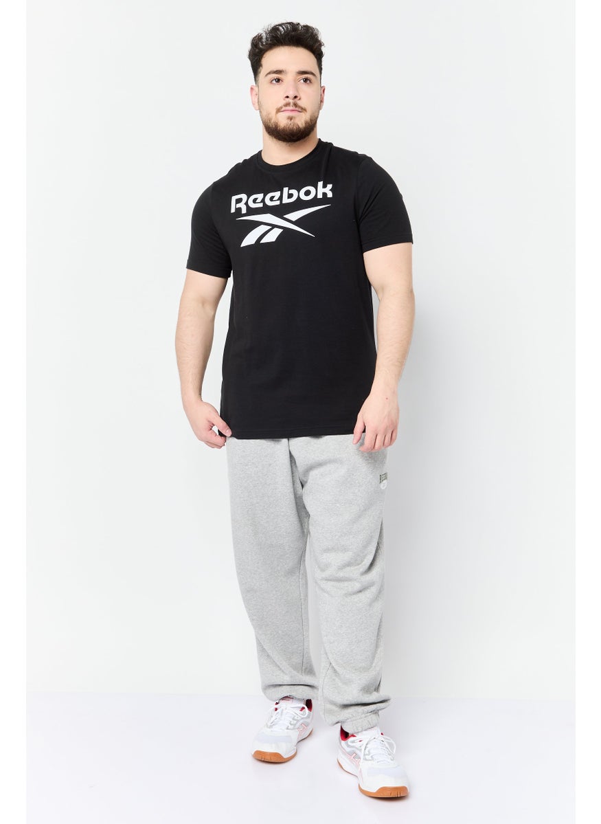 Reebok Men Sportswear Fit Short Sleeve Outdoor T-Shirt, Black  - Image 2