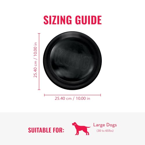 KONG Extreme Flyer & Extreme Goodie Bone - Supports Healthy Exercise - Soft Disc & Stuffable Dog Chew Toy - Durable Flying Disc Toy with Rebound - Durable Rubber - for Large Dogs - Image 2