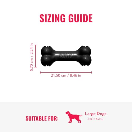 KONG Extreme Flyer & Extreme Goodie Bone - Supports Healthy Exercise - Soft Disc & Stuffable Dog Chew Toy - Durable Flying Disc Toy with Rebound - Durable Rubber - for Large Dogs - Image 4