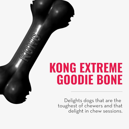 KONG Extreme Flyer & Extreme Goodie Bone - Supports Healthy Exercise - Soft Disc & Stuffable Dog Chew Toy - Durable Flying Disc Toy with Rebound - Durable Rubber - for Large Dogs - Image 5