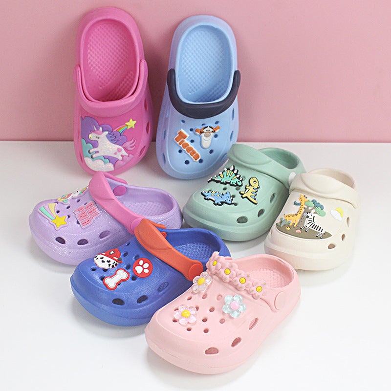 Girls' Toe Slippers Children'S Summer Cute Baby'S Cartoon Soft Sole Cave Shoes Large Children'S Sandals - Image 5