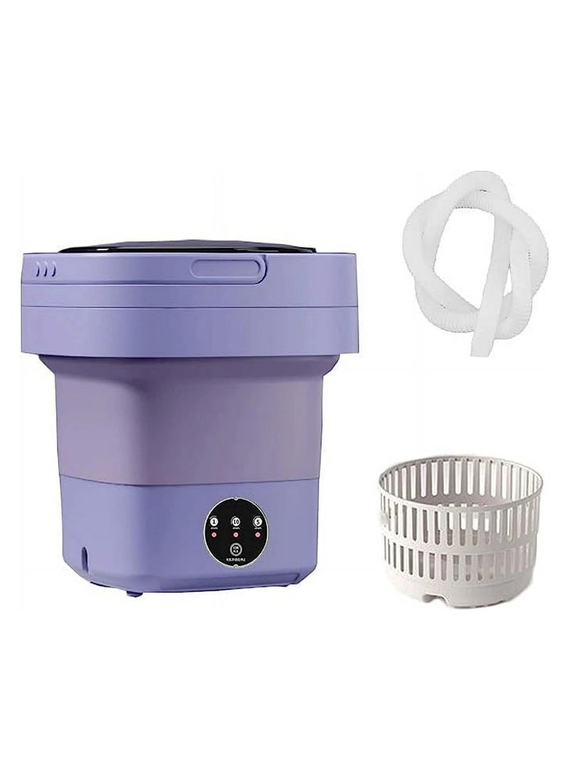 Huitich Portable Foldable Washing Machine 8L Purple  - Image 1