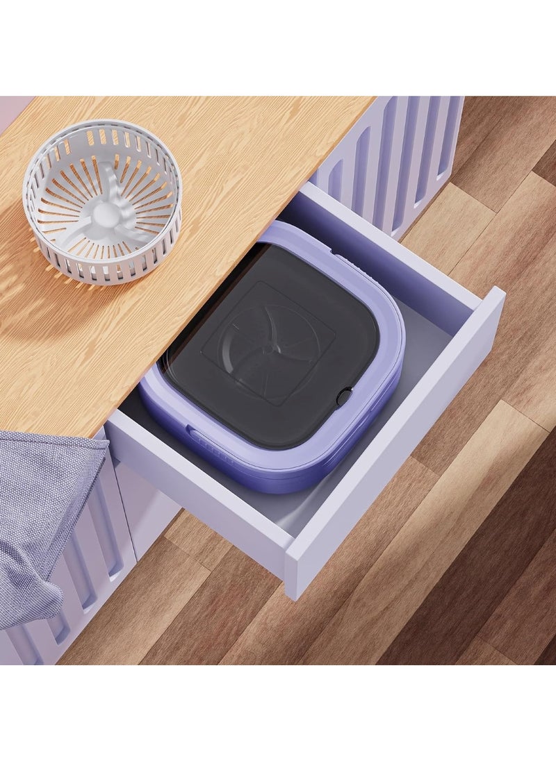 Huitich Portable Foldable Washing Machine 8L Purple  - Image 2